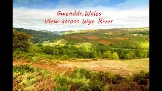 Gwenddwr Wales. View over the Wye River and valley Imagepixie.co.uk