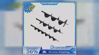 3pcs Spiral Drill Bits 4in6in8in Width For Garden Fence Planter and Post Hole Excavator Digger Grou