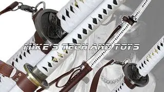 Видео сравнения и распаковка меча Мишонн! Изогнутая версия из углеродистой стали / Ходячие мертвецы