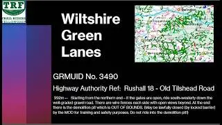 GRMUID 3490 - Highway Authority Ref:  Rushall 18 - Old Tilshead Road