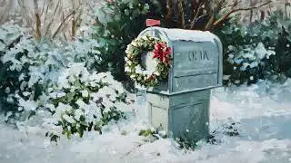Animated Christmas Mailbox TV Art 4K 🌨️ Cozy Holiday Ambience | Festive Winter Decor Background