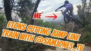 Etons cutting jump line train with @samjones_tv (30, stepup, road gap and greenies)
