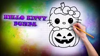 Hur man ritar en Hello Kitty Pumpa | Halloween Teckning Steg f&ouml;r Steg