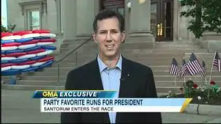 Rick Santorum, Former Republican Senator from Pennsylvania, on 2012 Election: 'In It to Win'