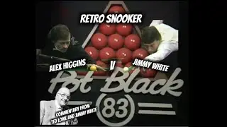 ALEX HIGGINS V JIMMY WHITE POT BLACK 1983 🌟 Ted lowe &Jimmy white commentary 🌟 #snooker #sport