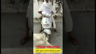 bldc gear motor fitted normal scooty #modified electric scooter #ebike kit | bas ev tech