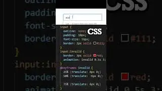 Shake on invalid Input HTML and CSS | #shorts #subscribe #youtubeshorts