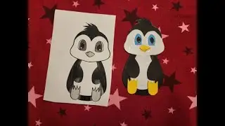 Fenster Bild Pinguin