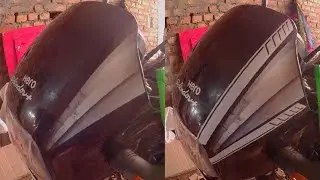 hero splendor plus bike side visor sticker modified