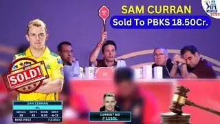 Sam Curran IPL Auction 2023 || Live Auction || Sam Curran Auction 2023