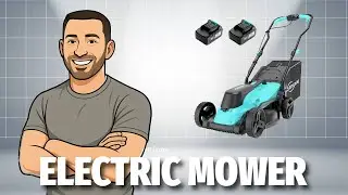 YARDCARE 36V Brushless Cordless Lawn Mower with 2X4.0Ah Batteries and Dethatcher