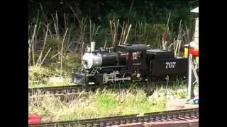 Piko Dampflok 2-6-0 mit &Ouml;ltender und Sound Mogul Santa Fe April 2013 Gartenbahn
