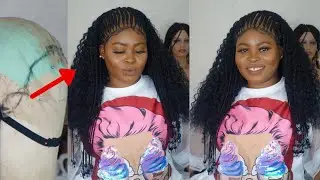 no frontal needed / diy braided Using wig using braid extensions/ diy fulani braid wig