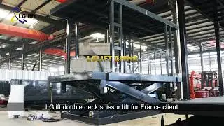 LGlift double-deck scissor lift for France client