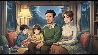 Cozy Family Camping in a Mobile Home  Thunder, Rain & Quiet Togetherness 🌧🕯