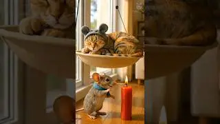 The Cat Set a Trap... but the mouse lights the candle!  #SnackCat #FunnyCat #CatAndMouse