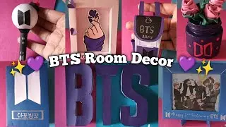 DIY BTS CRAFTS 💜 || BTS School Supplies & Room Decor || How to make BTS DIYs || #bts #btsdiy #diybts