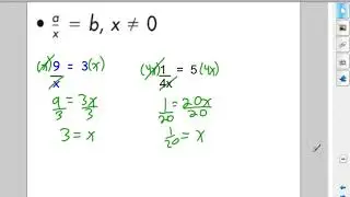 Solving Equations with variable on the bottom