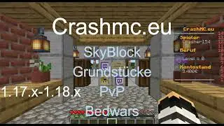 Servervorstellung Crashmc.eu l SkyBlock Grundst&uuml;cke PvP Bedwars