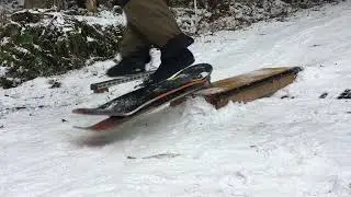 【スノースケート】2日目ボックスとレールで多彩なトリックムービー