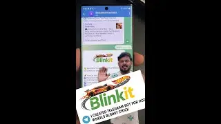 Find Hot Wheels Instock on Blinkit: My Free Telegram Bot