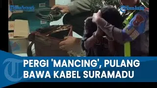 PEMUDA GEROGOTI KABEL DI BAWAH JEMBATAN Suramadu di Bangkalan, Pura pura Mancing Ikan
