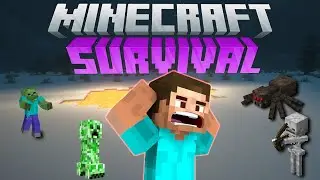 Surviving a Superflat Frozen land in Minecraft EP . 2
