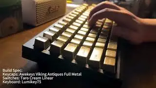 Metal Keycaps Typing Sound Test ASMR