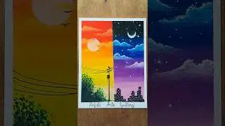 Amazing day to night scenery #art #scenery #shorts