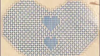 Cutting the heart box in plastic canvas Tutorial #1
