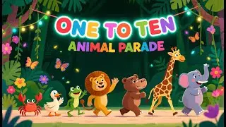 1 to 10 Animal Parade 🐘🦀 | Jungle Animal Parade | Nursery Rhymes for Toddlers
