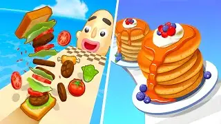 Pancake Run VS Sandwich Runner - All Levels Gameplay Android iOS Ep/41