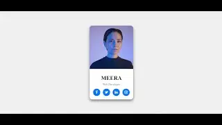 How to Create a Beautiful Profile Card using HTML & CSS | Card With HTML & CSS