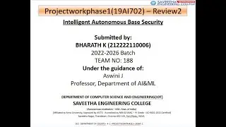 Intelligent Autonomous Base Security&mdash;project phase 1 by Bharath K