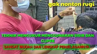 CARA MUDAH POTONG RAMBUT PRIA sisir & cliper part 1 @TOMBARBERPTC