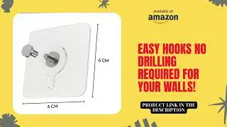 Easy Hooks No Drilling Required for Your Walls #wallhanging  #amazonmustbuyoffers #wallhooks #fyp