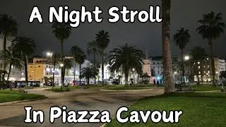 Exploring Piazza Cavour at Night: A Calm and Mysterious Walk