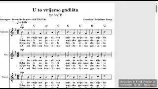 U to vrijeme godi&scaron;ta - for SATB - Croatian Christmas song 