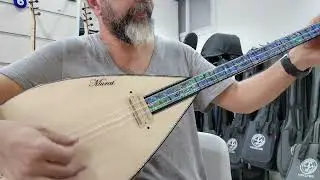 Dut yaprak yarım divan uzunsap bağlama~44 cm tekne joyo mp3 çalar cihazlı~Necarman nk40 tek manyetik