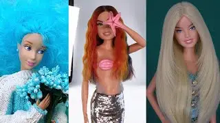 Stunning Makeover Transformation of Barbie ~ Barbie Hairstyles and Dress ~ Wig, Dress, Faceup & More