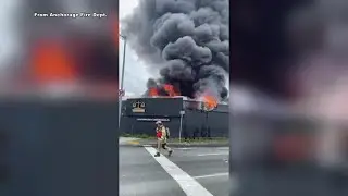 VIDEO: Large building fire in downtown Anchorage