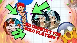 AGARIO - NO COUNTRY FOR SOLO PLAYERS ? DEFEATING TEAMS SOLO GAMEPLAY