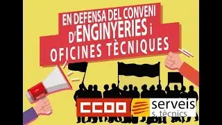 2019-02-05 Concentraci&oacute; a Foment del Treball de delegats i delegades d'enginyeries CCOO Catalunya