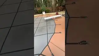 3x3 Grid, Green Color, Pool Safety Cover Installation-Roswell, Georgia