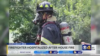 Firefighter sent to hospital after battling blaze on northeast side