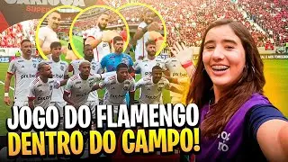 CONHECI JOGADORES FLAMENGO, FUI NO JOGO DENTRO DE CAMPO, ESTREIA JUNINHO🥹🔥 FLAMENGO X VOLTA REDONDA!