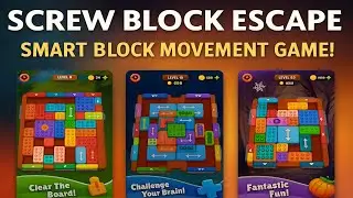 Screw Block Escape 🪵🧩 | Tricky Block Sliding Puzzle Gameplay (Android)