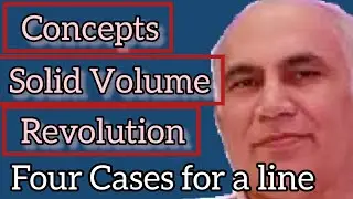 Solid Volume of Revolution of a Straight Line about y axis, x-axis,with four cases | Calculus |