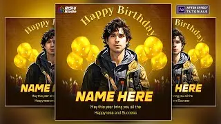 Happy Birthday animation after effects tutorials | happy birthday motion graphics