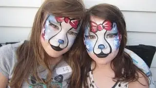 Patriotic Kitty Cat Facepainting Wells Public Library 2016